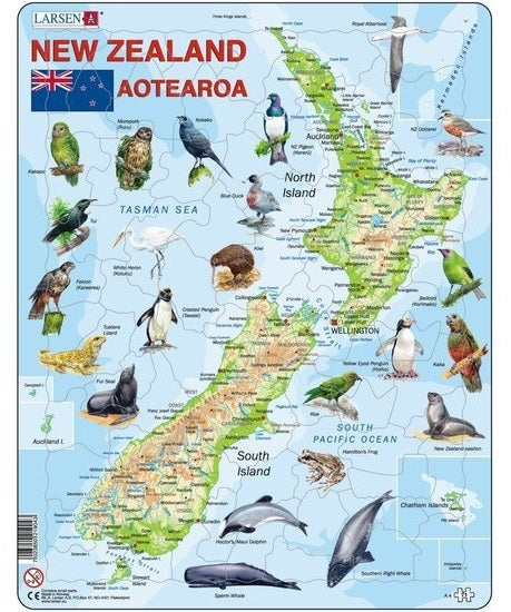 New Zealand Map (71pc Jigsaw) Board Game
