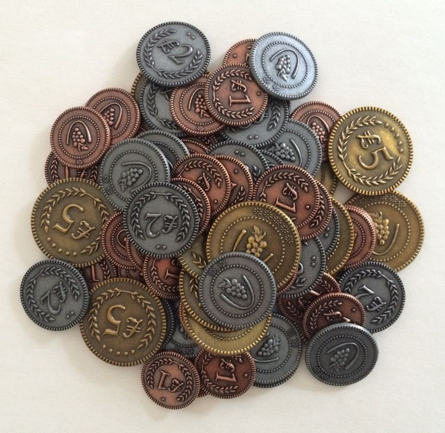 Viticulture: Metal Lira Coins Board Game