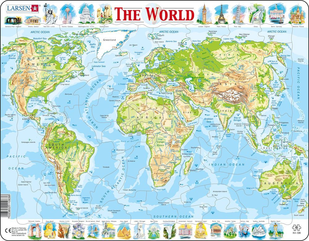 Map of World (80pc Jigsaw) Board Game