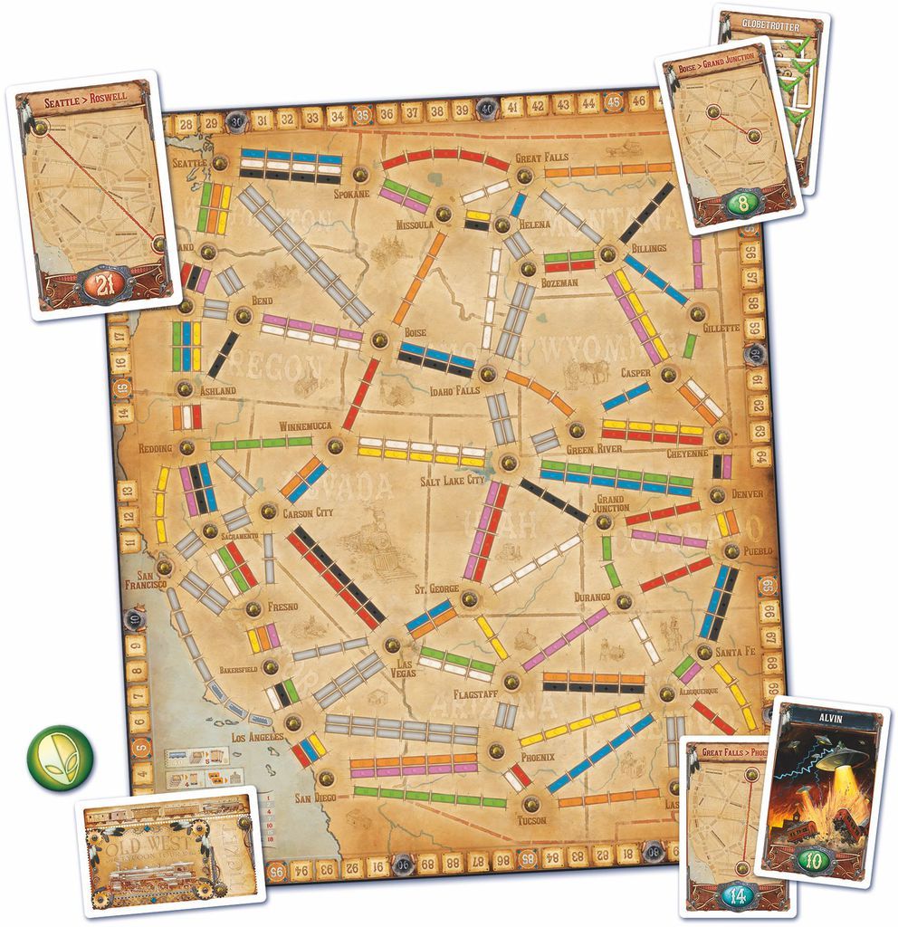 Ticket to Ride: France & Old West (Board Game Expansion Maps)