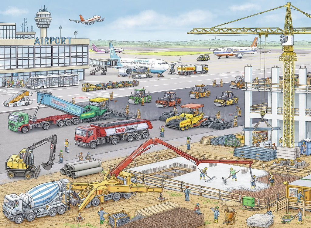 Ravensburger: Airport Construction Site (100pc Jigsaw) Board Game