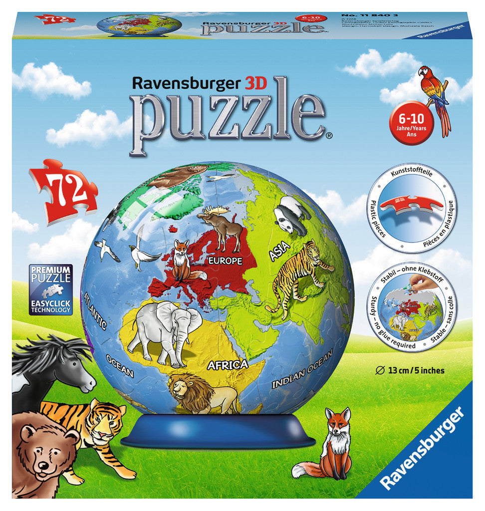 Ravensburger: 3D Puzzle - Children's Globe (72pc Jigsaw) Board Game