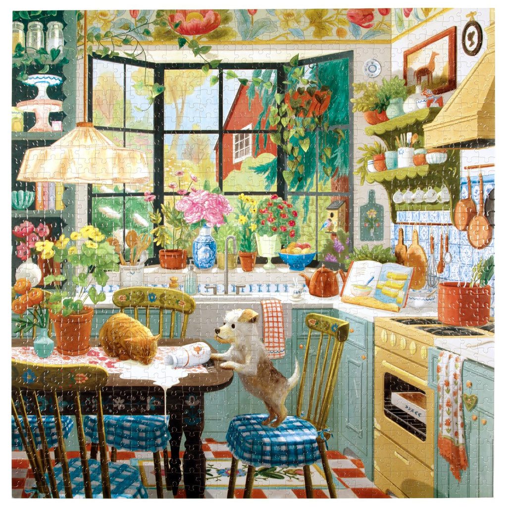 eeBoo: Springtime Kitchen - Square Puzzle (1000pc Jigsaw) Board Game