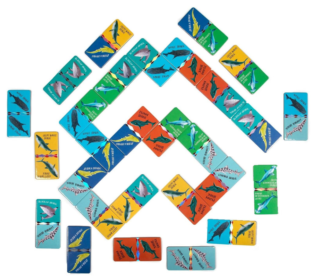 eeBoo: Giant Shiny Shark Dominoes Board Game