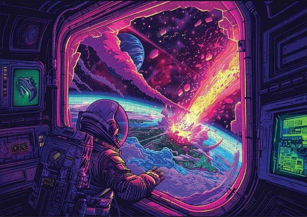 Trippy Puzzles: Cosmic Collision Puzzle (1000pc Jigsaw) Board Game