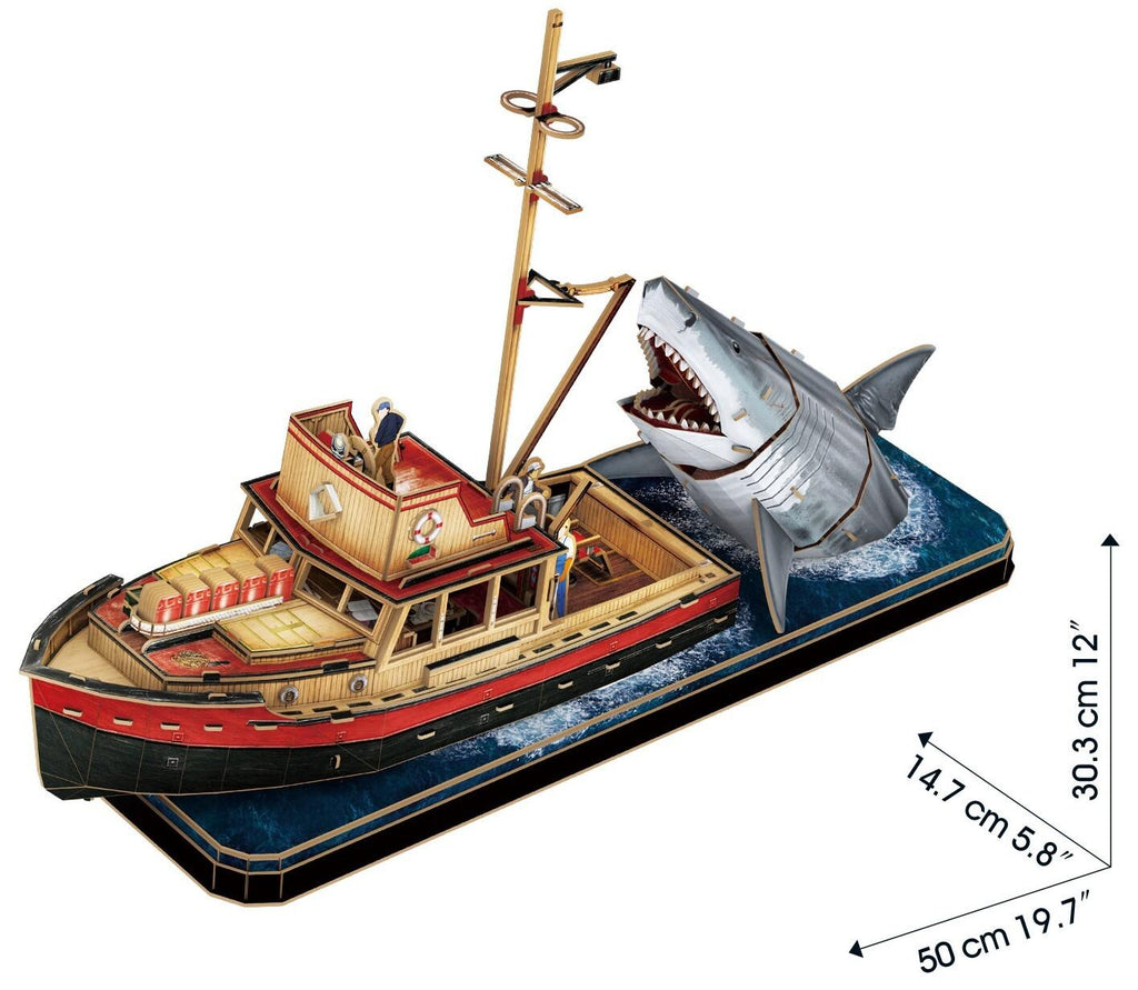 CubicFun: 3D Natural Museum - Megalodon Boat Attack (285pc) Board Game