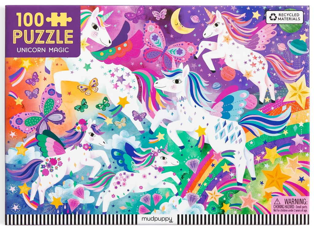 Mudpuppy: Unicorn Magic - 100 Piece Puzzle Board Game