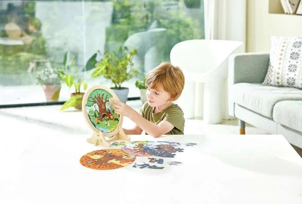 Hape: 4-Seasons Layer - 60pc Puzzle Board Game