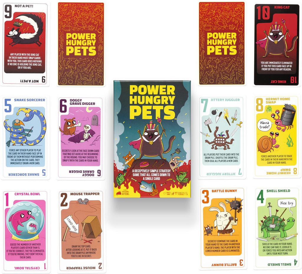 Power Hungry Pets By Exploding Kittens Board Game
