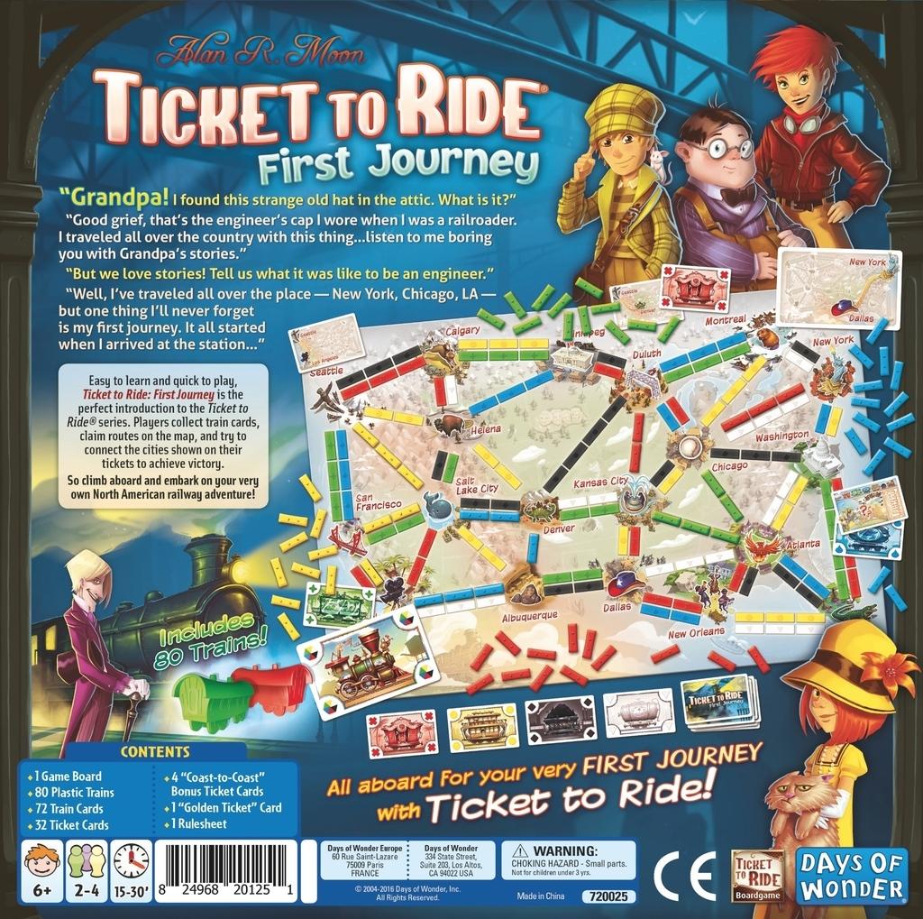 Ticket to Ride: First Journey (USA) Board Game