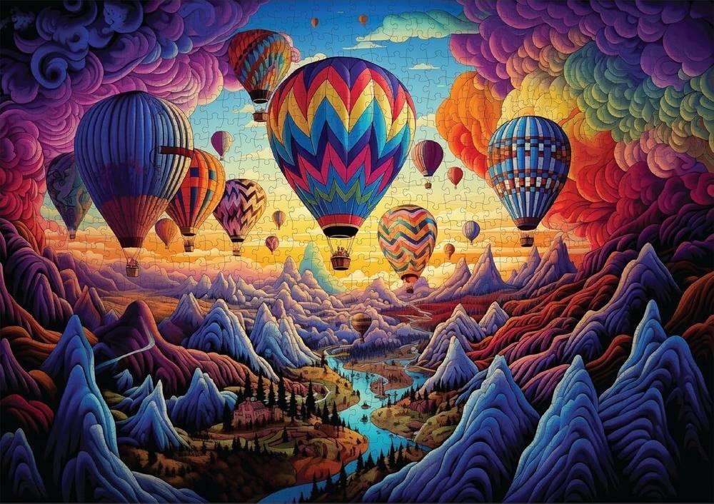 Trippy Puzzles: Rainbow Ride Puzzle (1000pc Jigsaw) Board Game