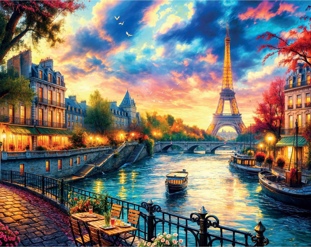 Hinkler: Mindbogglers Artisan - Eiffel on the Seine Puzzle (1000pc Jigsaw) Board Game