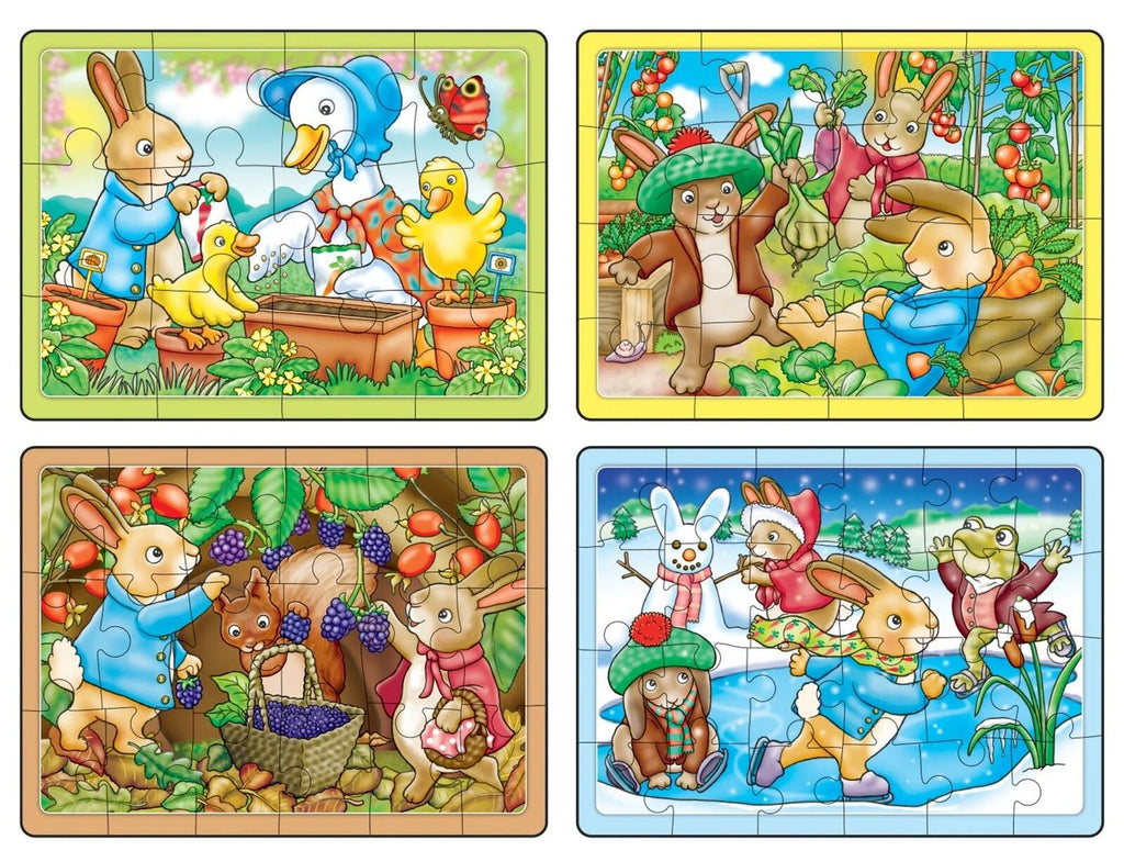 Orchard: Peter Rabbit - 4-in-a-Box Puzzles (12,16,18,24pc Jigsaws) Board Game