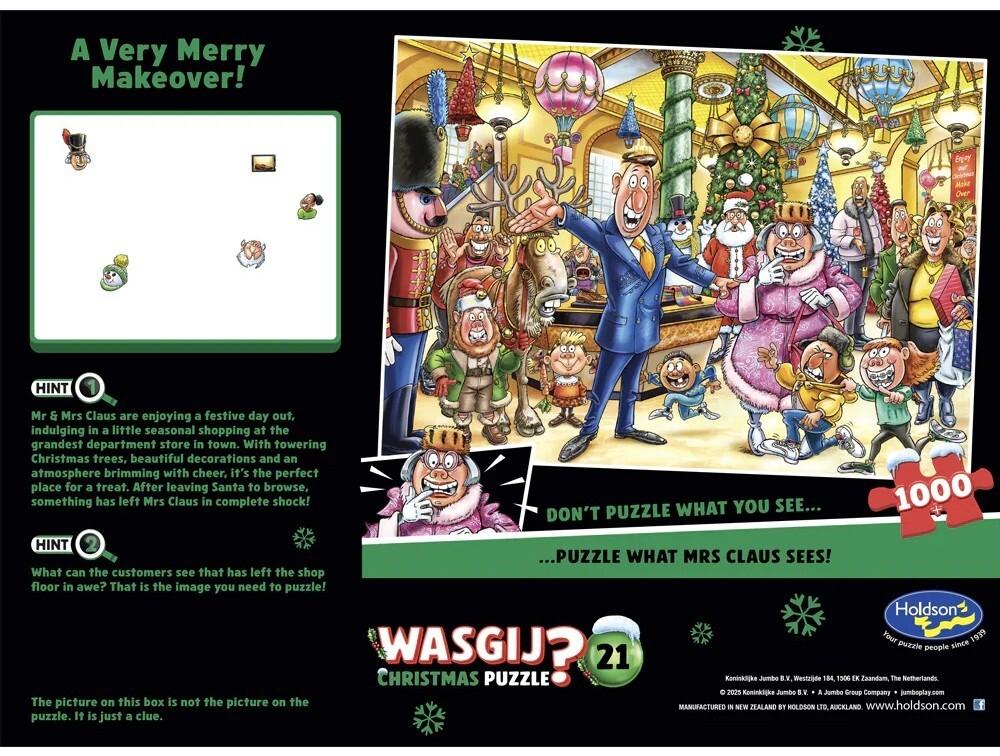 Wasgij Christmas #21: A Very Merry Makeover Puzzle (1000pc Jigsaw) Board Game