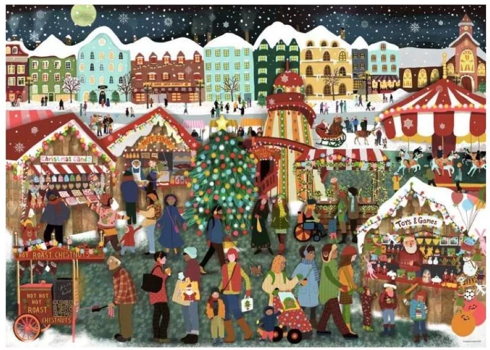 Ravensburger: Christmas Market Puzzle (1000pc Jigsaw) Board Game