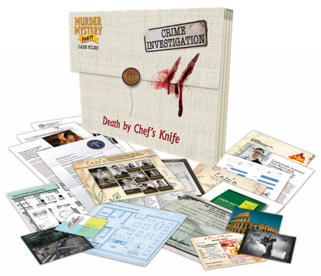 Murder Mystery Party: Case File - Death by Chefs Knife Board Game