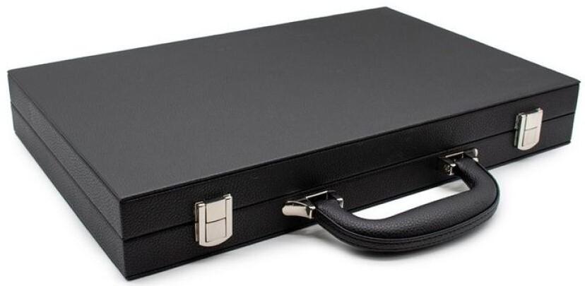 LPG: Leather Backgammon Set - Black Board Game