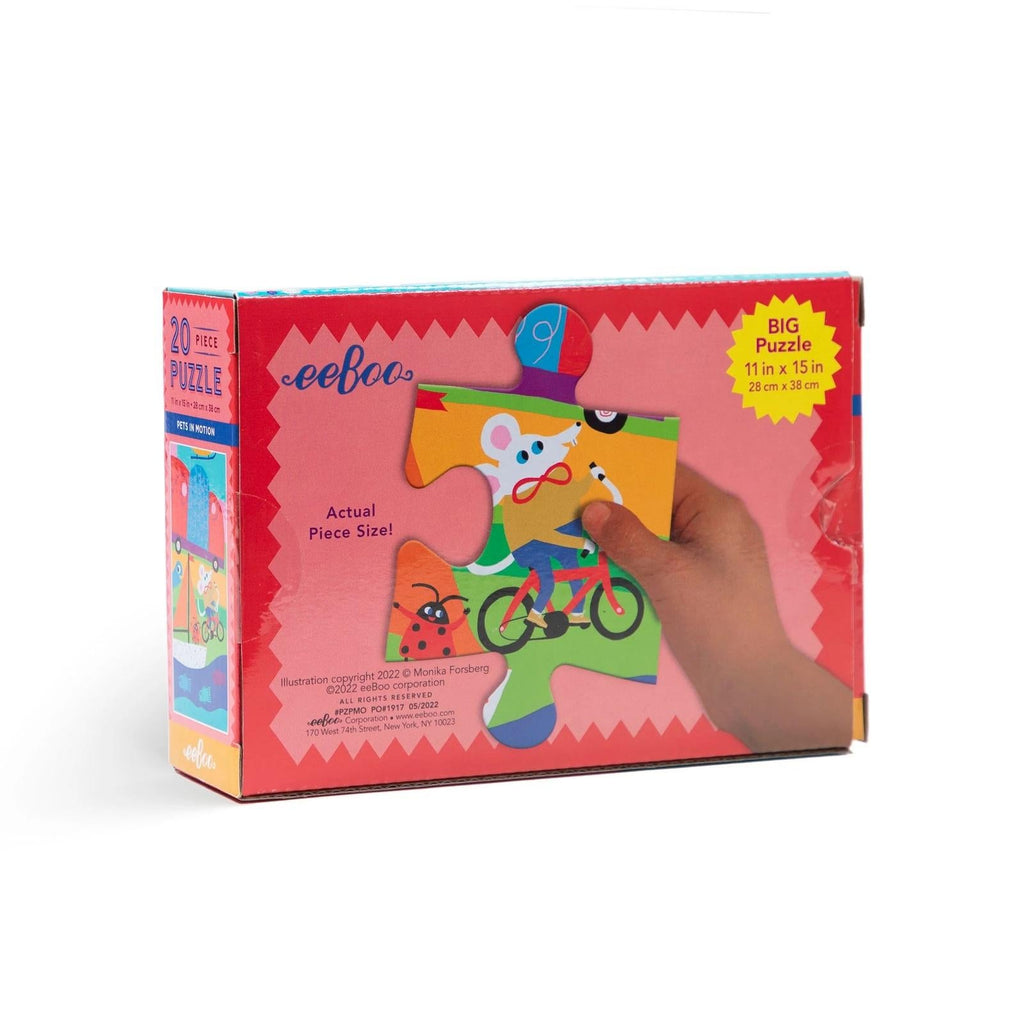 eeBoo: Pets in Motion (20pc Jigsaw) Board Game