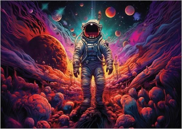 Trippy Puzzles: Galactic Groove Puzzle (1000pc Jigsaw) Board Game