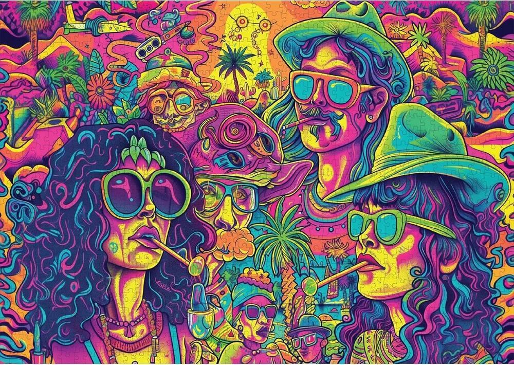 Trippy Puzzles: Groovy Gathering Puzzle (1000pc Jigsaw) Board Game
