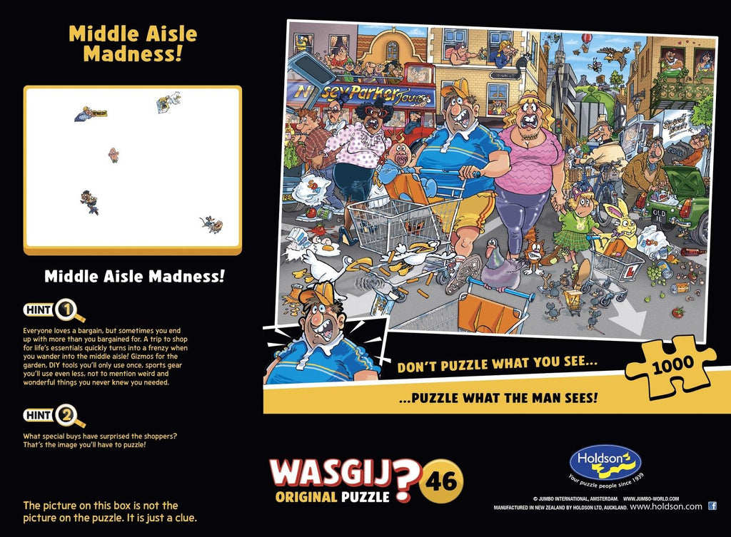 Wasgij Original #46: Middle Aisle Madness - Puzzle (1000pc Jigsaw) Board Game