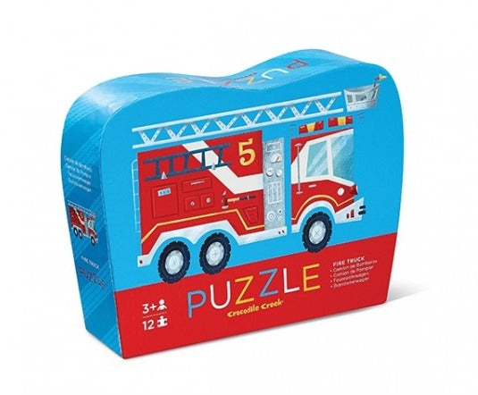 Crocodile Creek: Mini Shaped Puzzle - Fire Truck Board Game