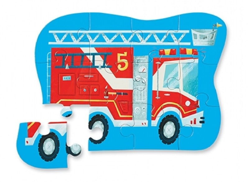 Crocodile Creek: Mini Shaped Puzzle - Fire Truck Board Game