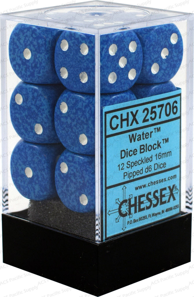 Chessex: Speckled D6 16mm - Water