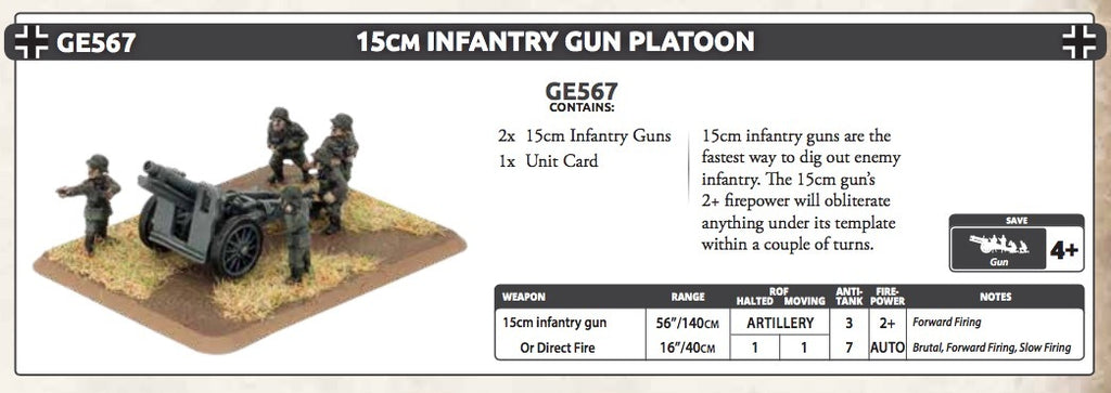 Flames of War - 15cm Infantry Gun Platoon