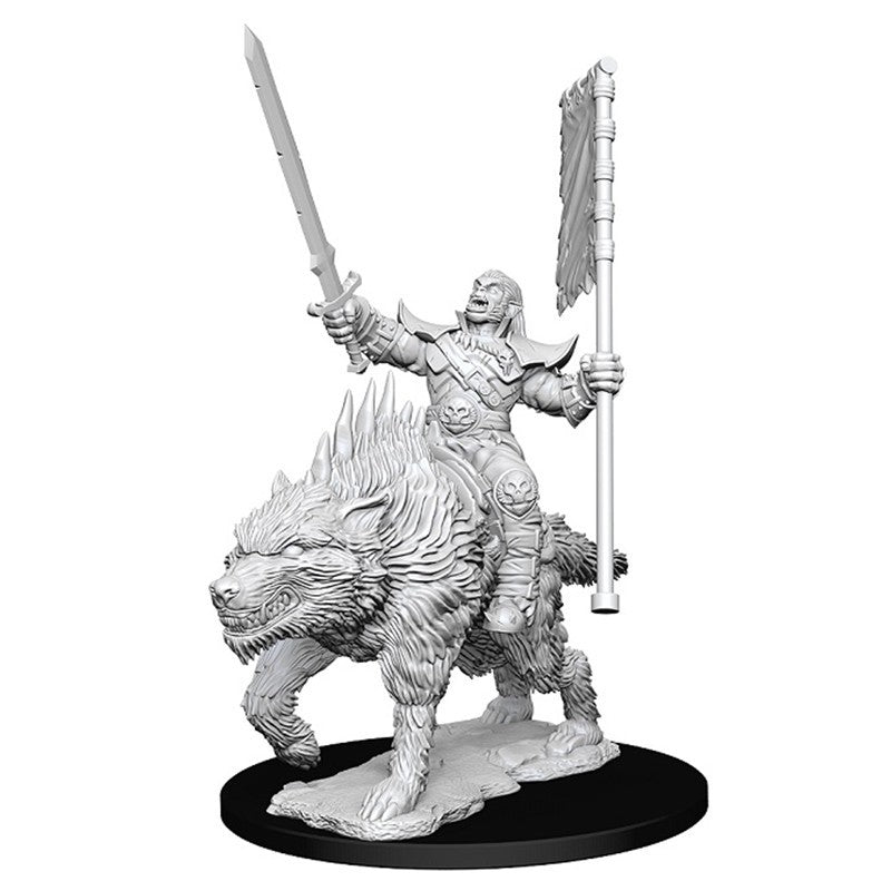 Pathfinder Deep Cuts: Unpainted Miniatures - Orc on Dire Wolf