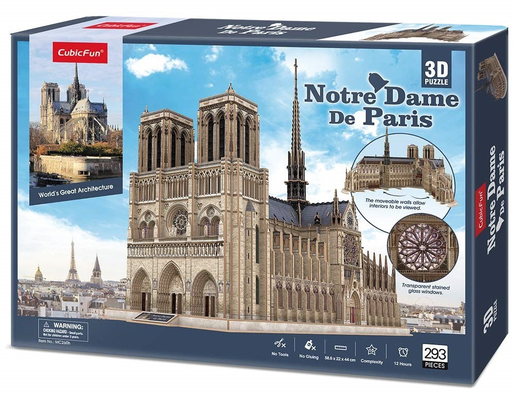 CubicFun 3D Puzzle: Architecture Expert - Notre Dame de Paris (293pc) Board Game