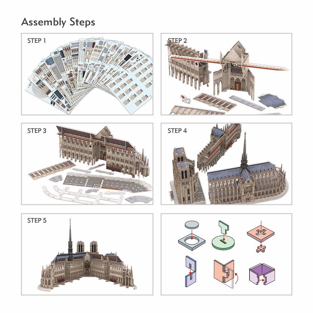 CubicFun 3D Puzzle: Architecture Expert - Notre Dame de Paris (293pc) Board Game
