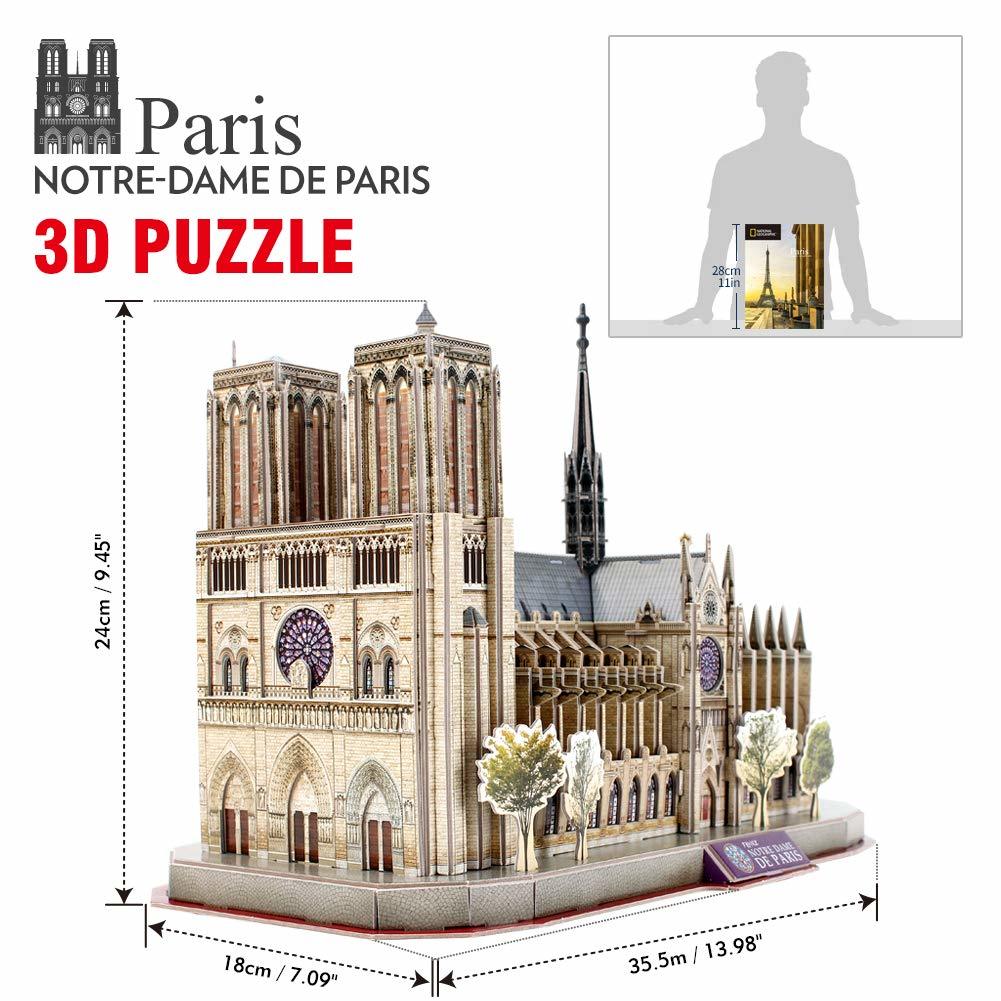 3D Puzzles for Kids Ages 8-10 - Notre Dame de Paris Gifts for 10