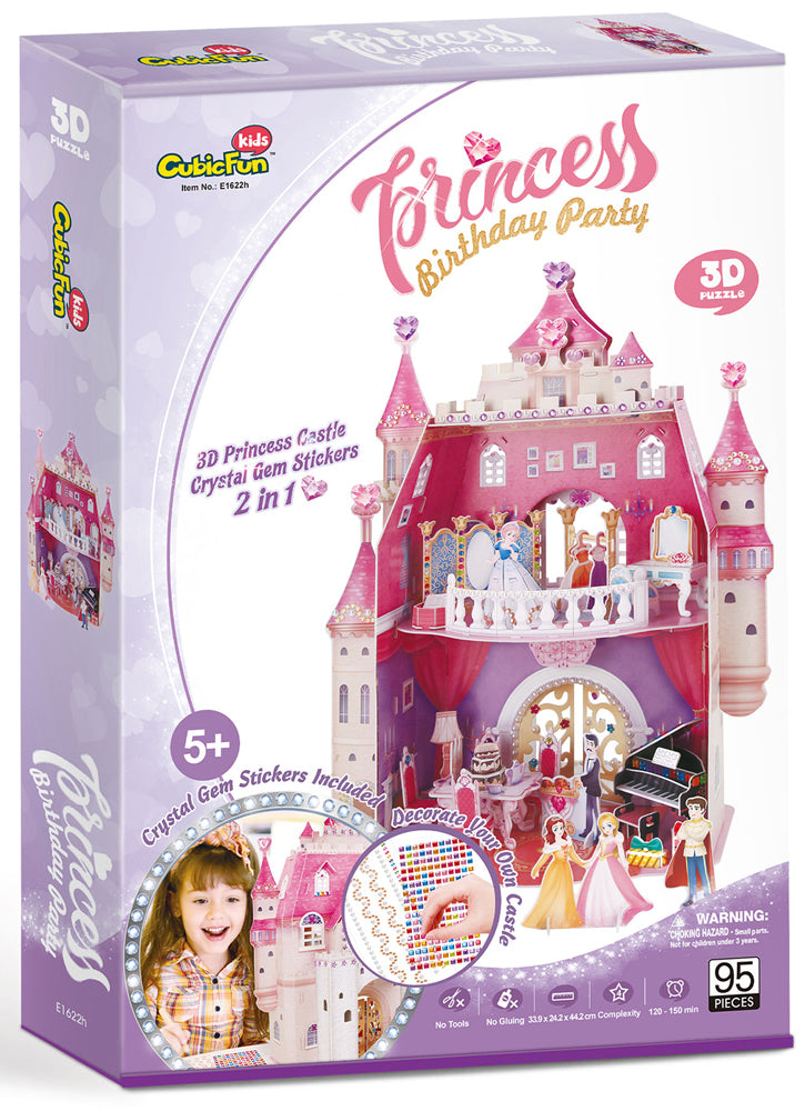 3D Puzzle: Birthday Party Castle (95pc) Board Game