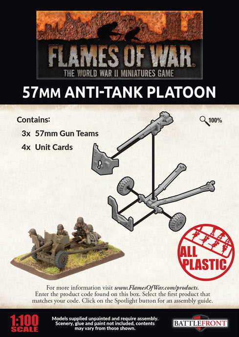 Flames of War: 57mm Anti-Tank Platoon - (Plastic)