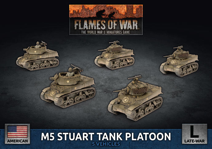 Flames of War: M5 Stuart - Light Tank Platoon (Plastic)