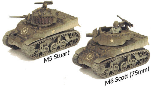 Flames of War: M5 Stuart - Light Tank Platoon (Plastic)