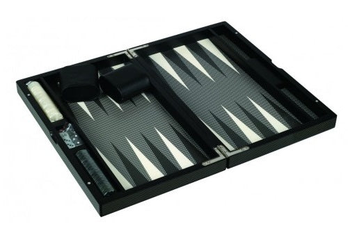 Dal Rossi: Carbon Fibre Backgammon Set (15") Board Game