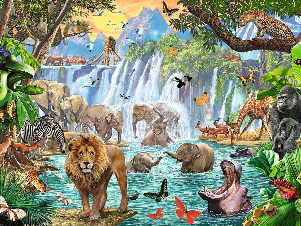 Ravensburger: Waterfall Safari (1500pc Jigsaw) Board Game