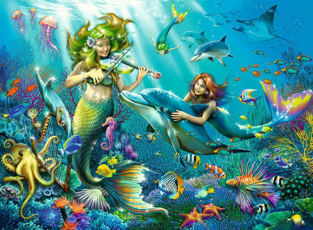 Ravensburger: Underwater Beauties, Glitter (100pc Jigsaw) Board Game