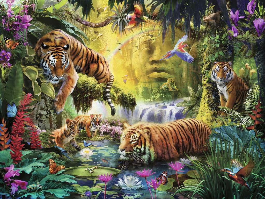 Ravensburger: Tranquil Tigers (1500pc Jigsaw) Board Game