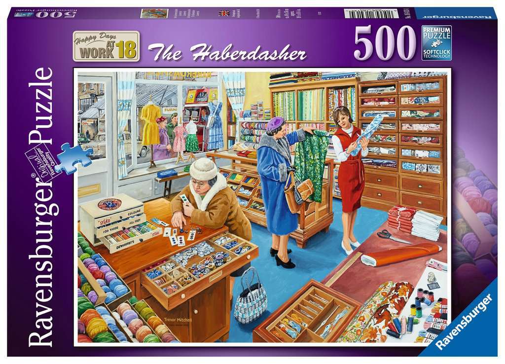 Ravensburger: Happy Days at Work #18 - The Haberdasher (500pc Jigsaw) Board Game