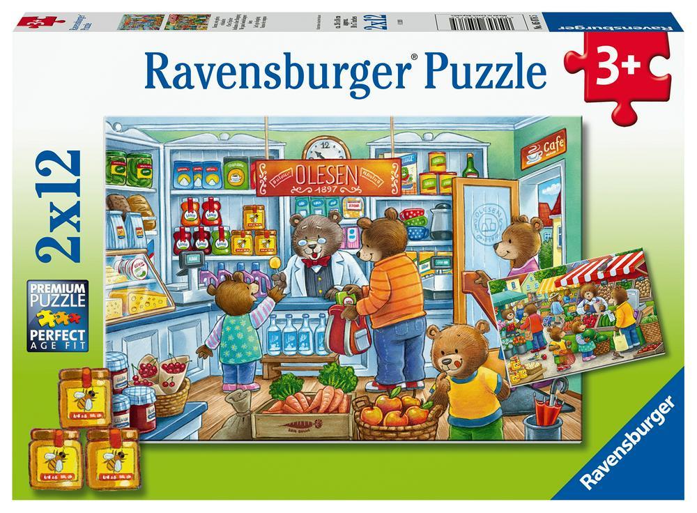 Ravensburger: Let's Go Shopping (2x12pc Jigsaws) Board Game