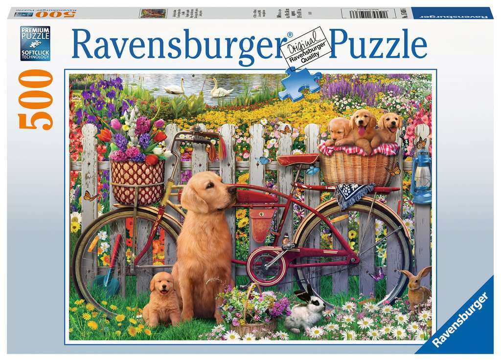 Ravensburger: Cute Dogs in the Garden (500pc Jigsaw) Board Game