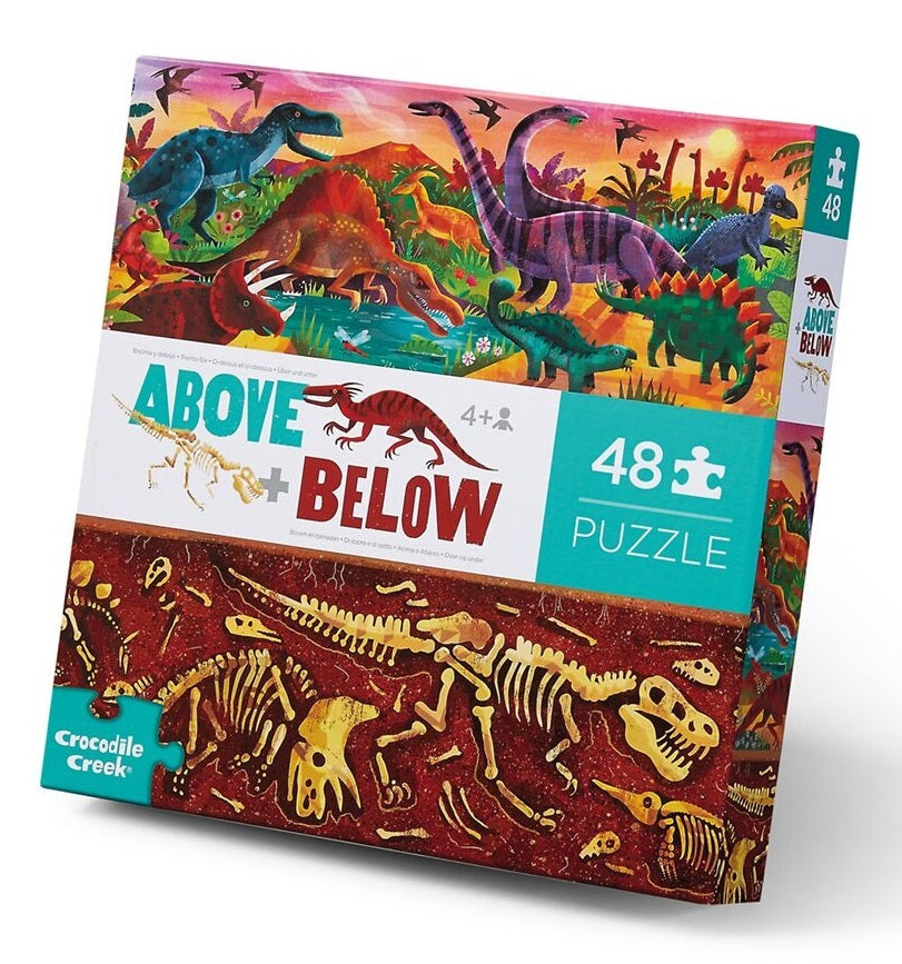 Crocodile Creek: Above & Below Puzzle - Dinosaur World (48pc Jigsaw) Board Game