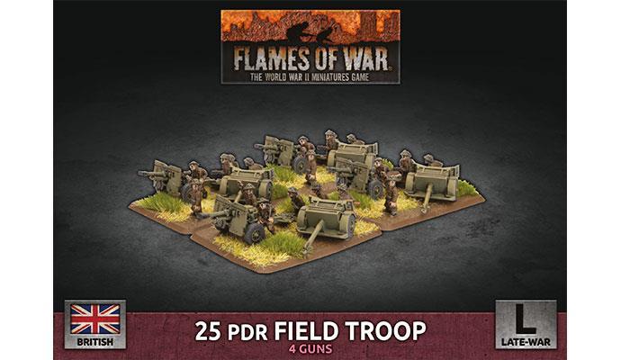 Flames of War: 25 pdr Field Troop (x4 Plastic)