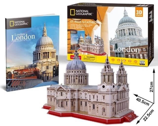 National Geographic 3D Puzzle: St. Paul's Cathedral, London (107pc) Board Game
