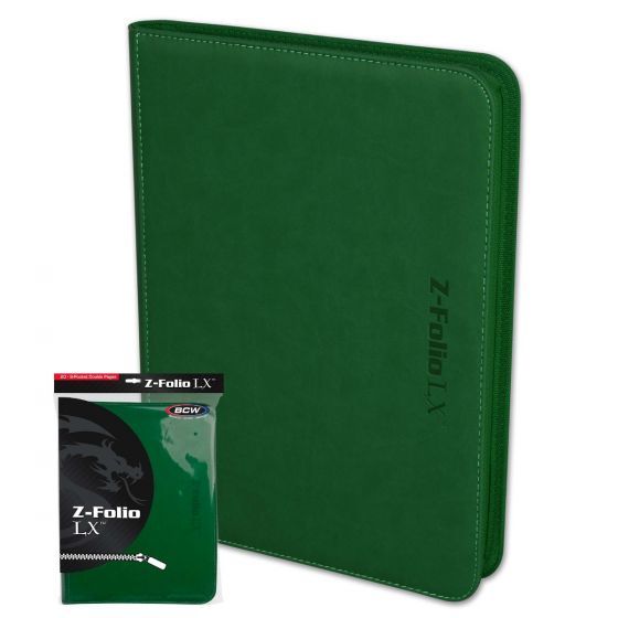 BCW: Zipper Folio 9-Pocket LX - Green