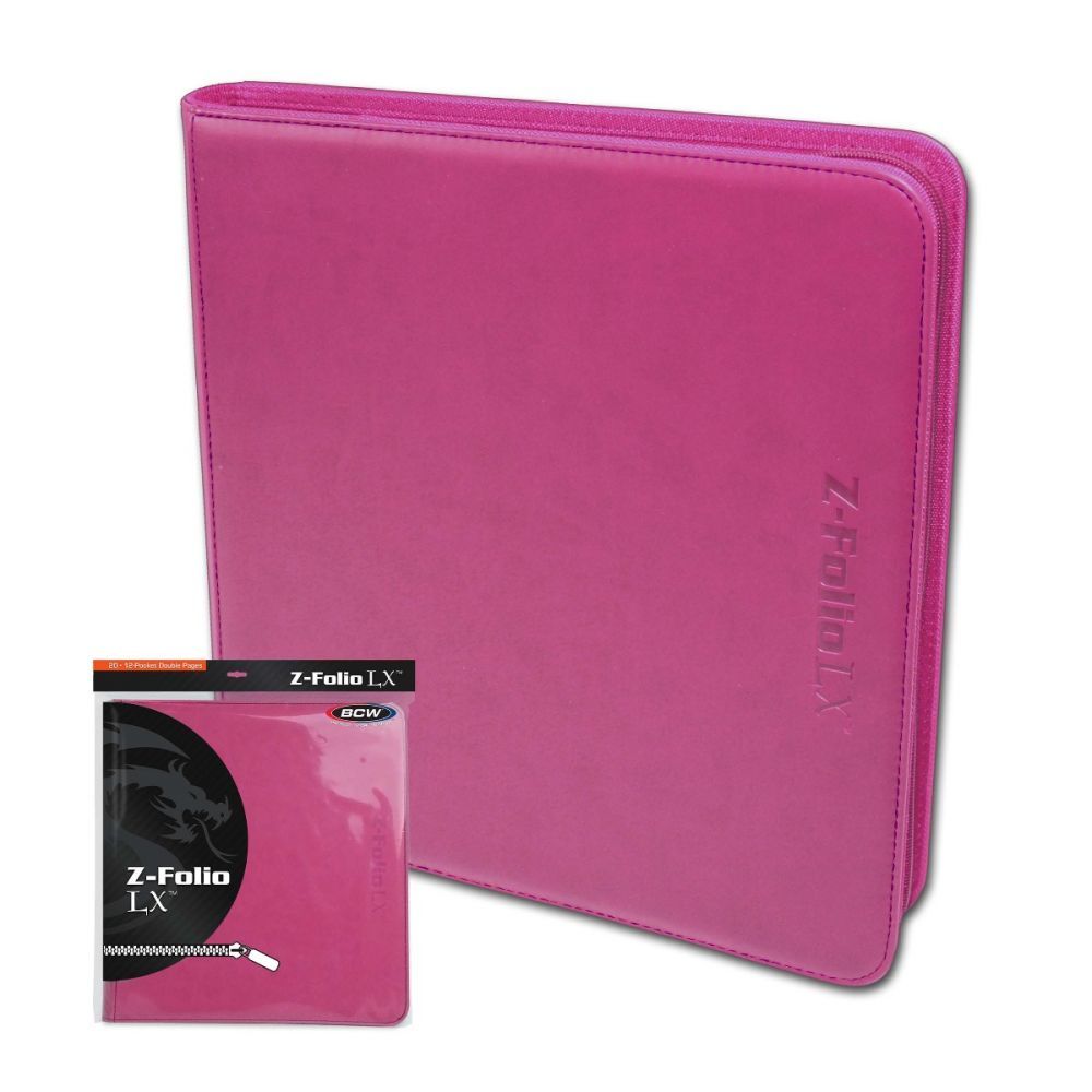 BCW: Zipper Folio 12-Pocket LX - Pink