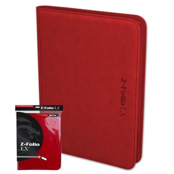 BCW: Zipper Folio 9-Pocket LX - Red